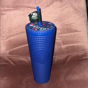 Starbucks 20th Anniversary Blue Textured Tumbler